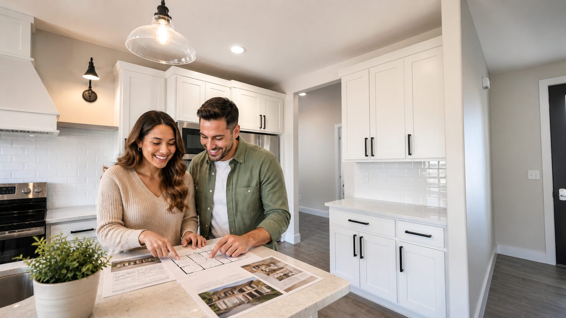 A couple planning their home together